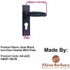 "Elead" Black Iron Door Handle with Plate